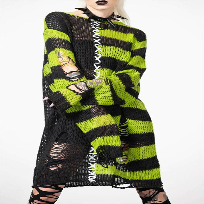 Ripped Long Sweater