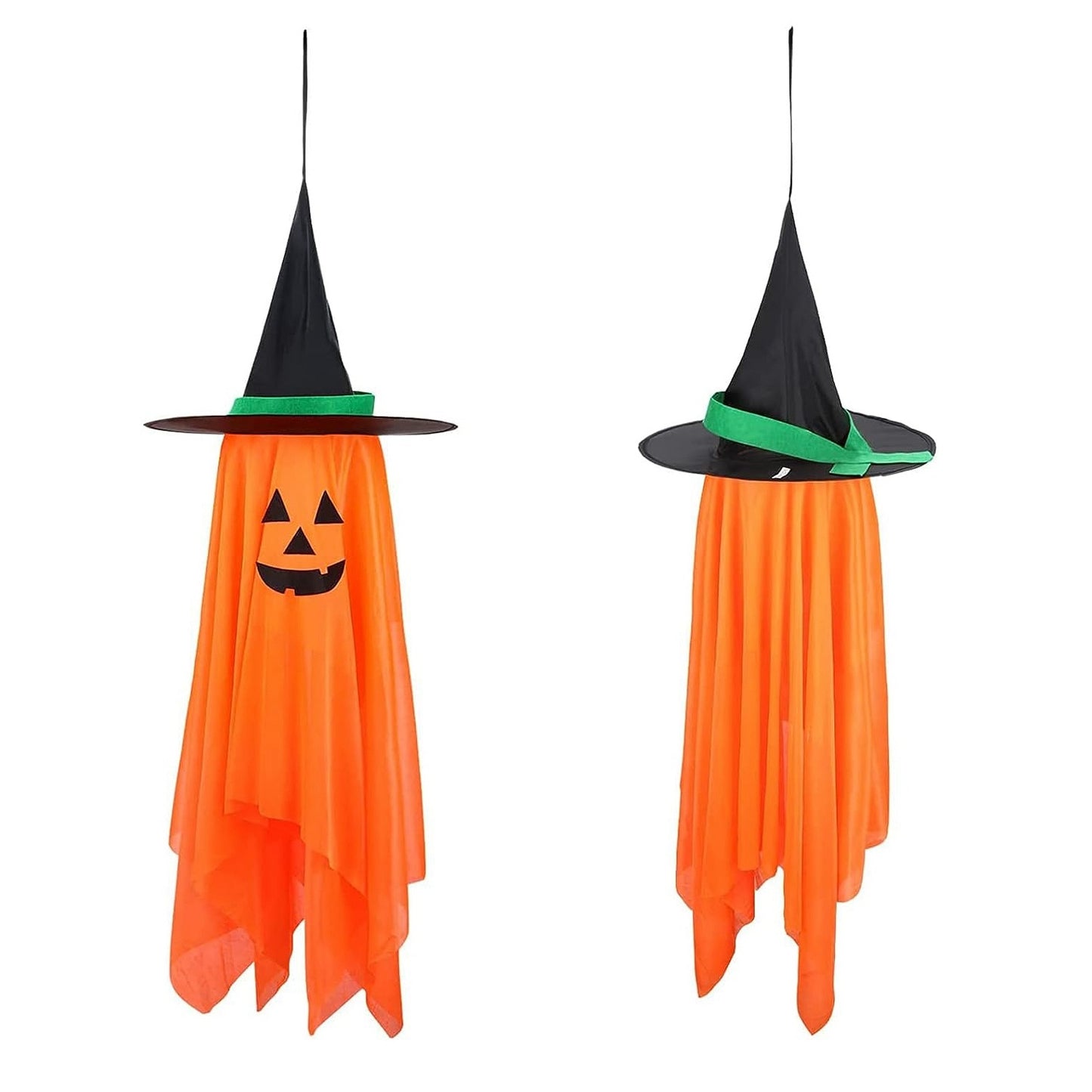 Hanging Ghosts With Wizard Hat