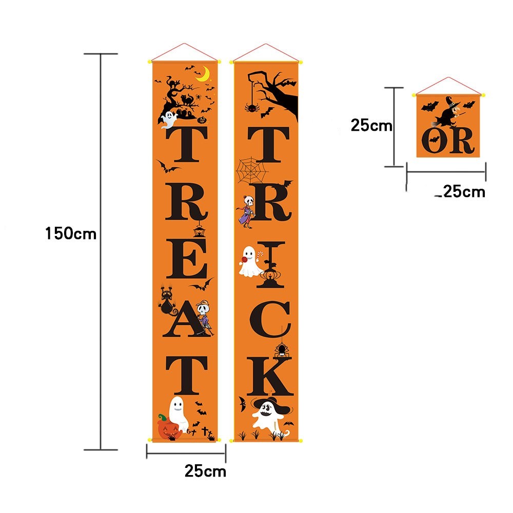 Outdoor banner Halloween couplets
