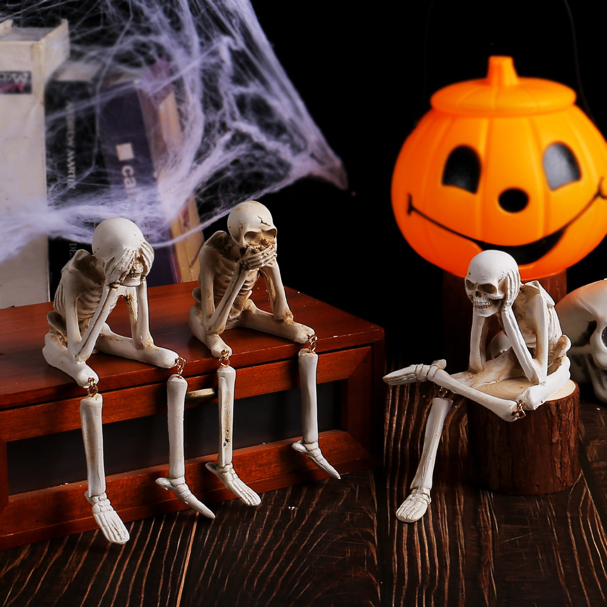 Halloween ghost skulls