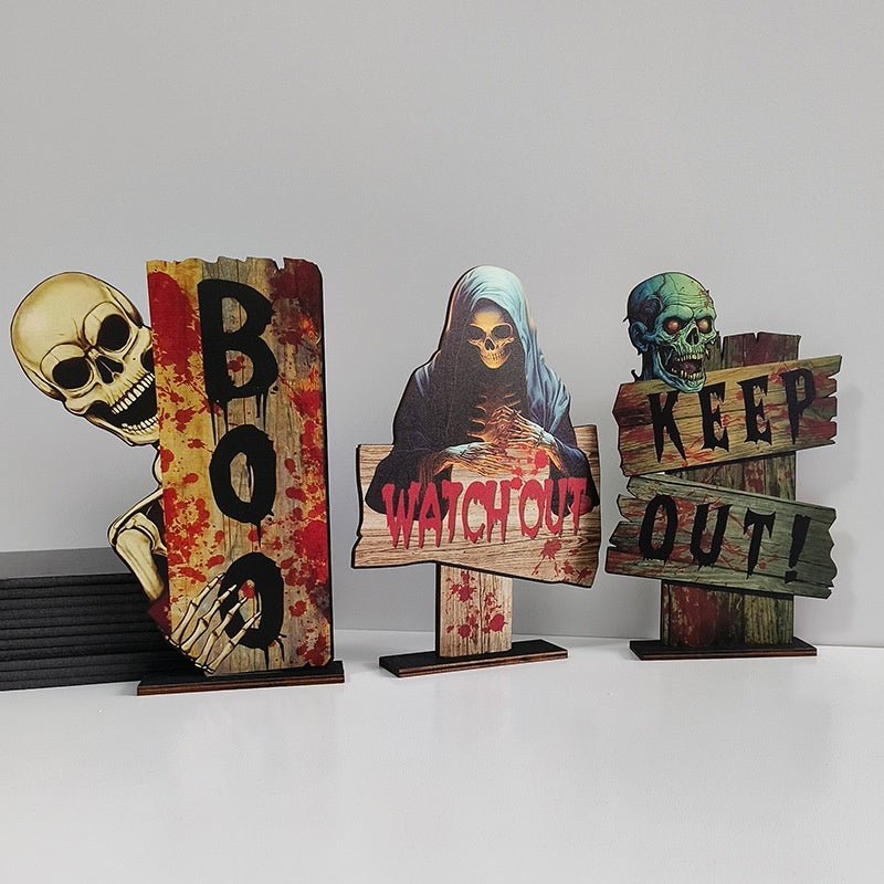 Wooden Retro Halloween Decoration