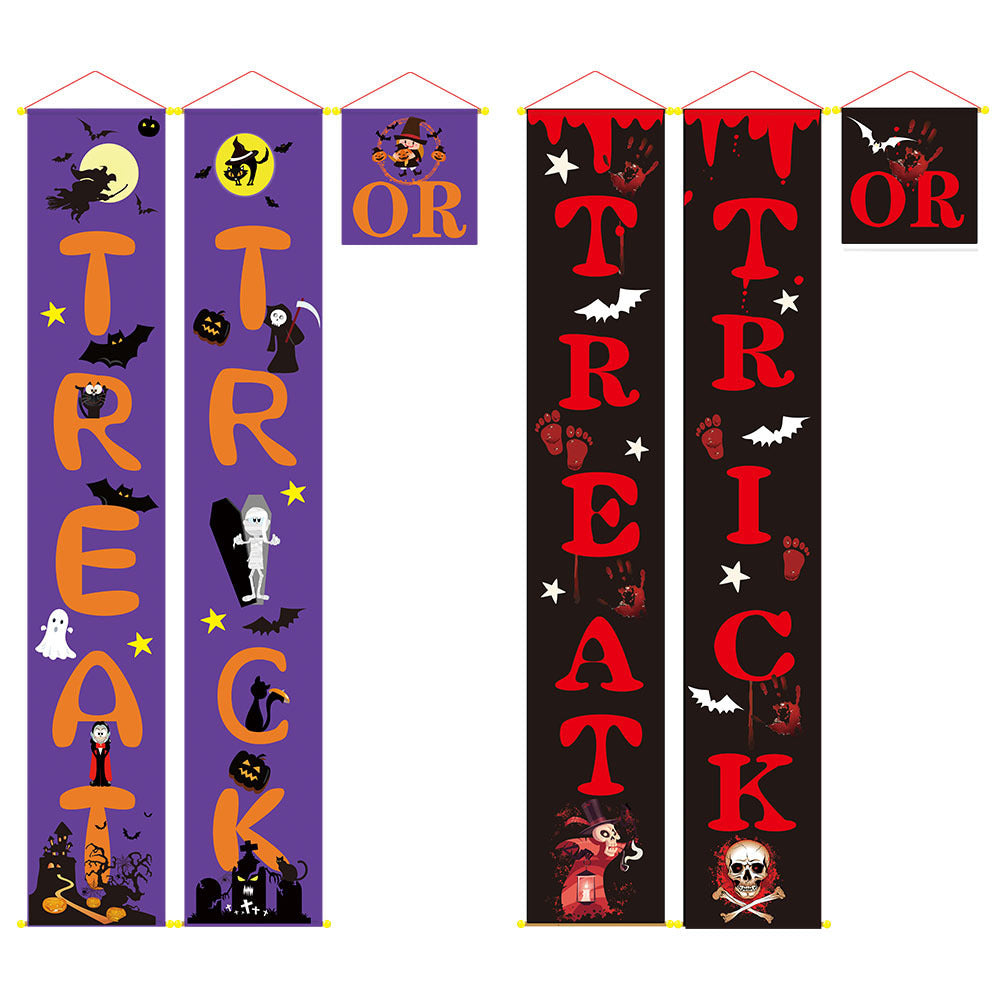 Outdoor banner Halloween couplets