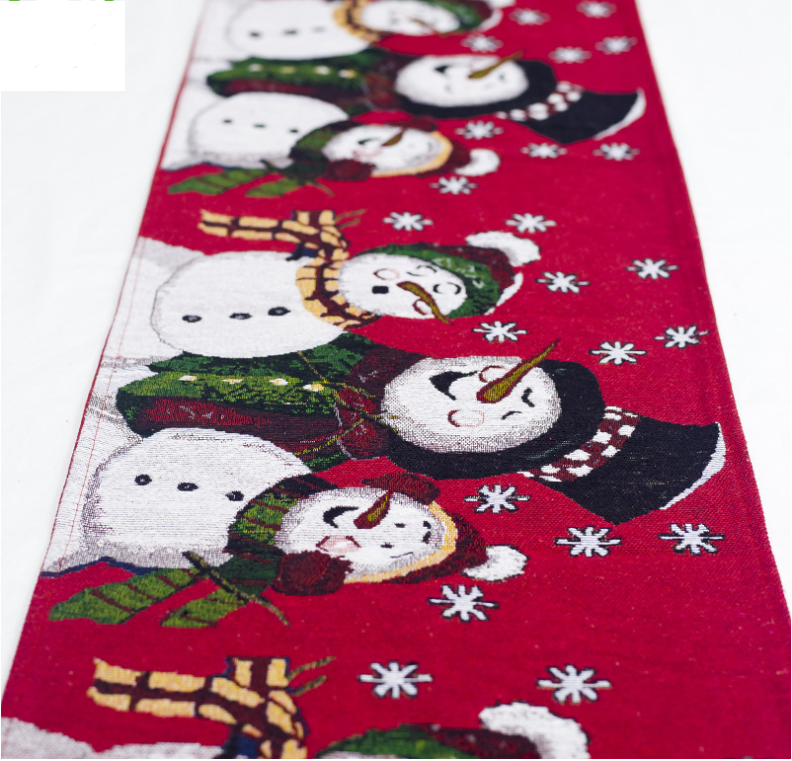 Elk Snowman Table Runner