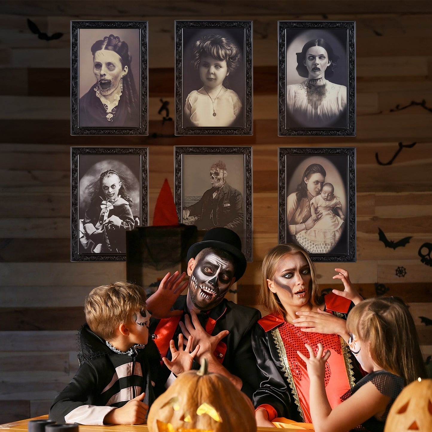 Halloween Decoration 3D Changing Face Moving Picture Frame