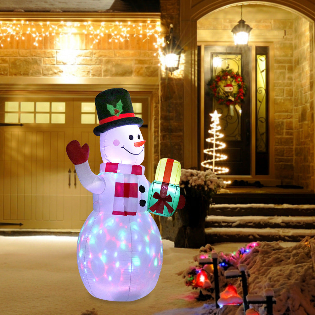 Glowing Santa Snowman Inflatable Doll