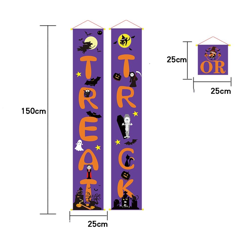 Outdoor banner Halloween couplets