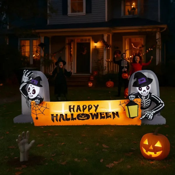 Skeleton Tombstone Banner