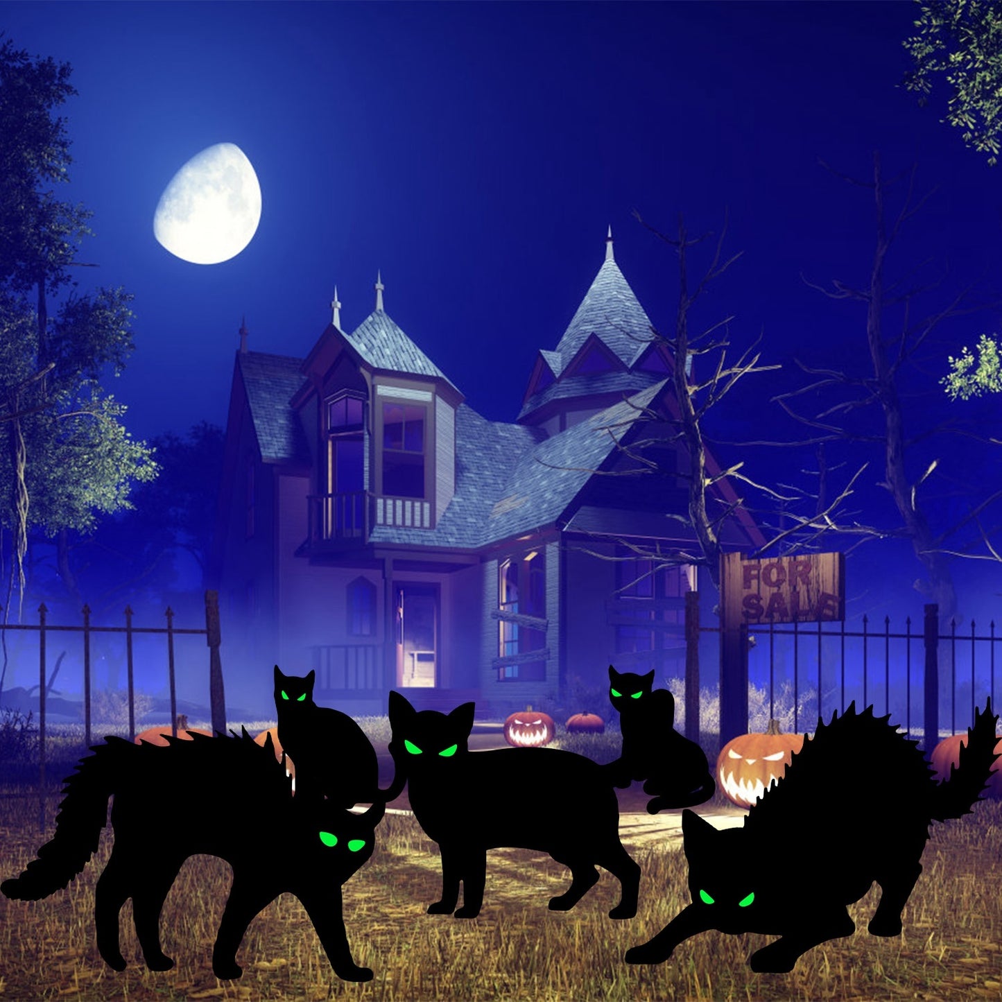 Skull/Tomb/Black Cat Yard Signs