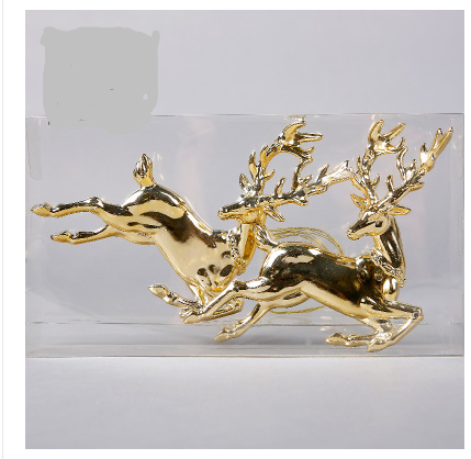 Reindeer And Gingerbread Man Christmas Pendant