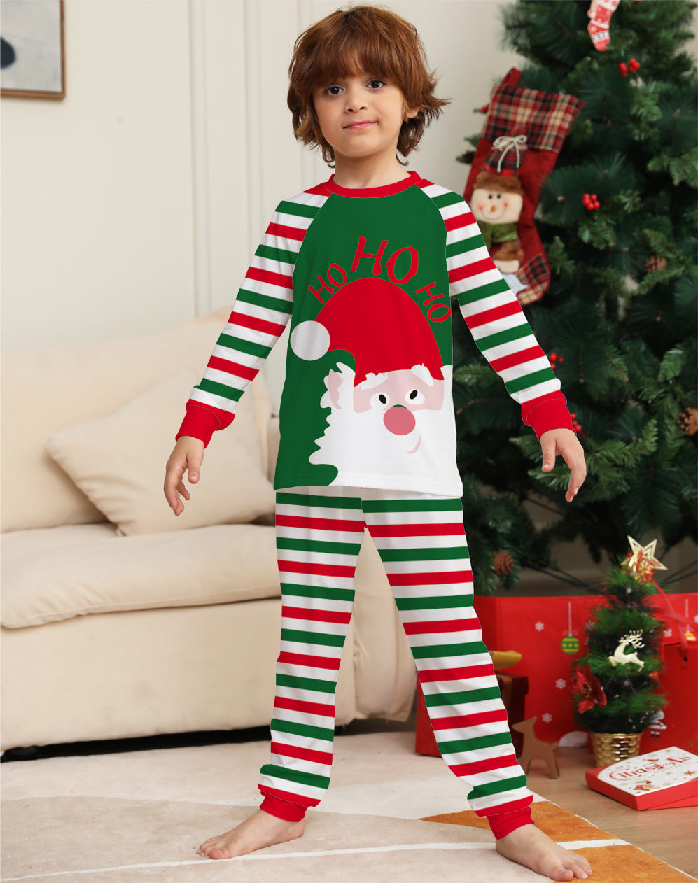Red Stripe Xmas Holiday Sleepwear Jammies