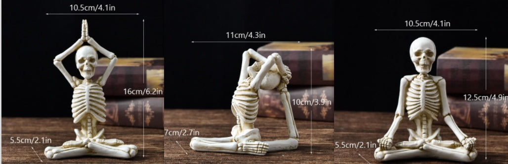 Halloween Horror Desktop Modeling Yoga Skull Skeleton