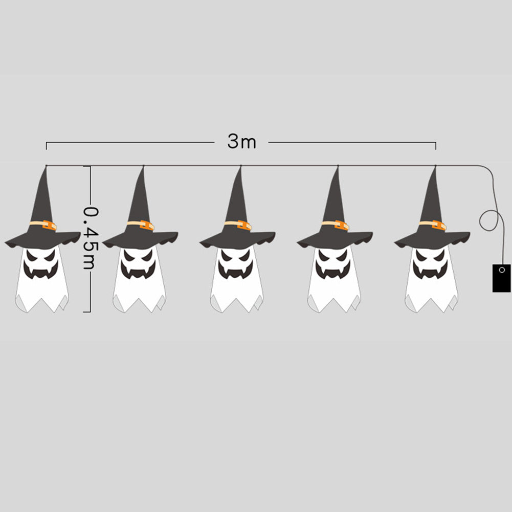 Lanterns Cloth Art Ghost Halloween String Lights