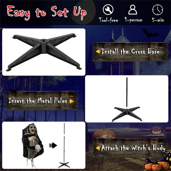 6 Feet Witches With Orbs