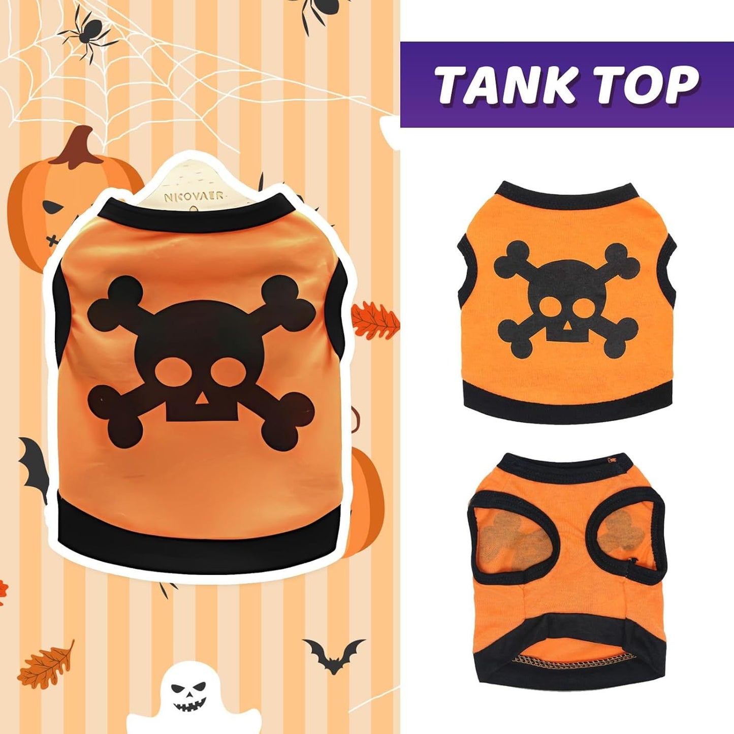 Dog Vest Skull Bones