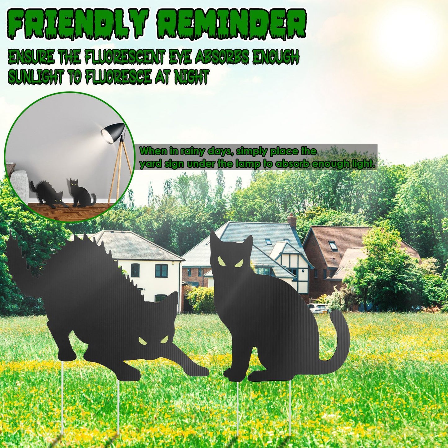 Skull/Tomb/Black Cat Yard Signs