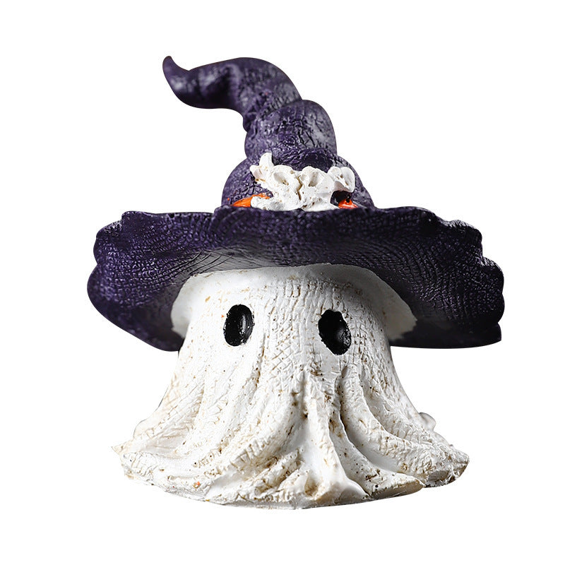 Wizard Hat Ghost Ornaments