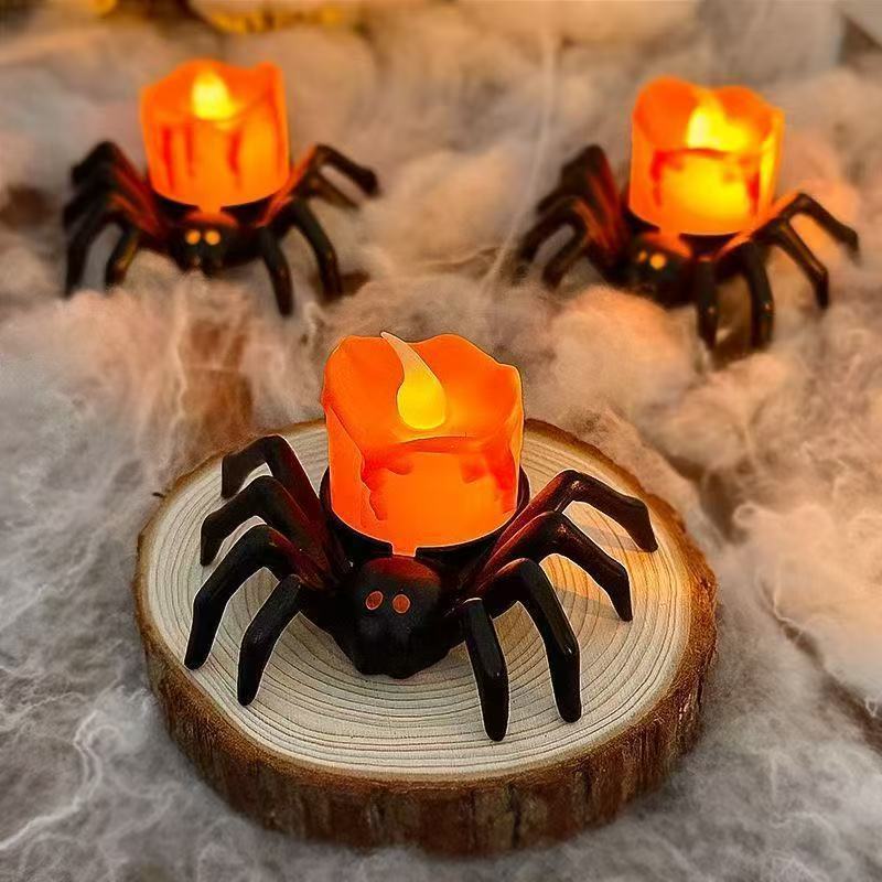 Pumpkin Spider Candle Light