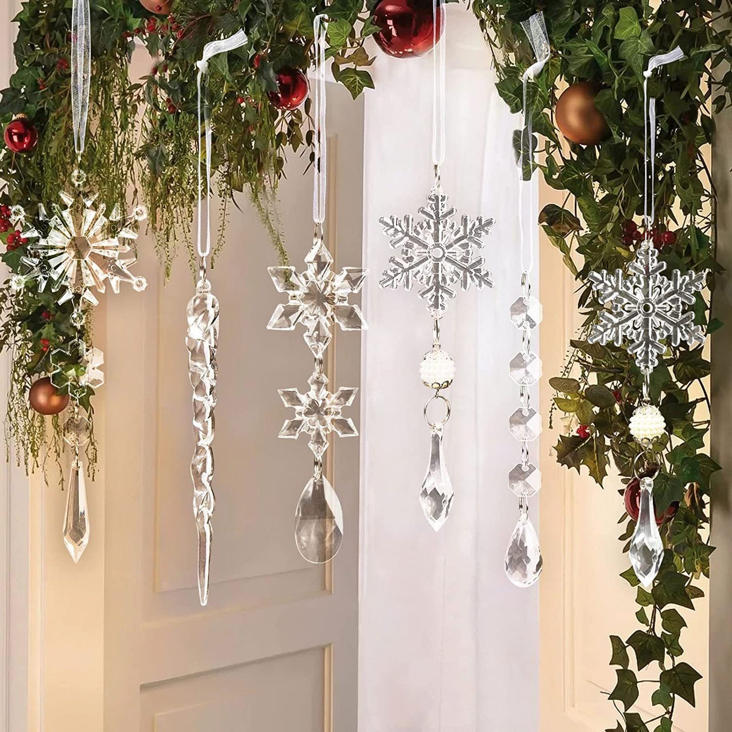 Acrylic Ice Strip Xmas Ornaments