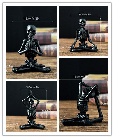 Halloween Horror Desktop Modeling Yoga Skull Skeleton