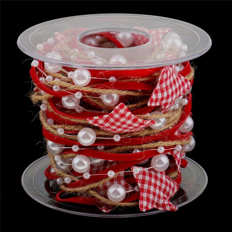 Five-pointed Star Bead Chain Ribbon