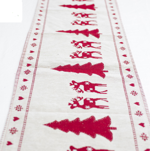 Elk Snowman Table Runner