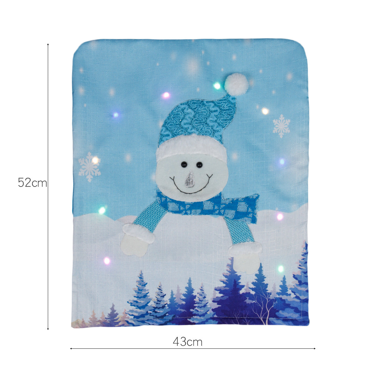 Cross-border New Christmas Chair Cover With Lights In Blue