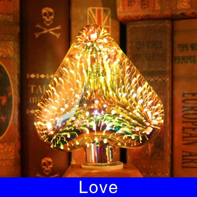3D Fireworks Light Bulb