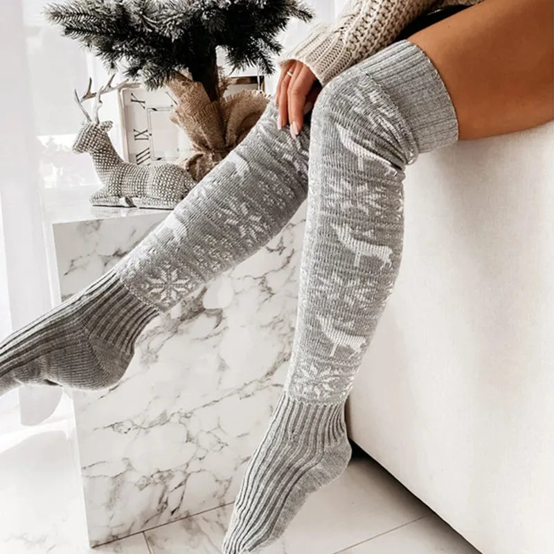 Winter Christmas Warm Knitted Socks