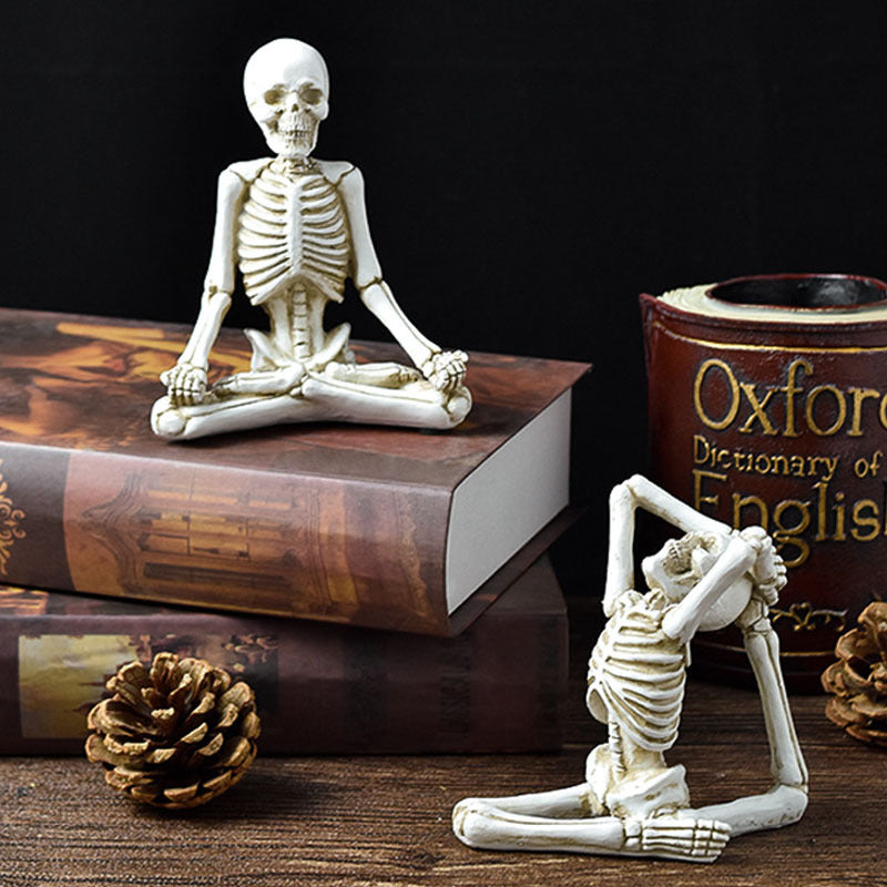 Halloween Horror Desktop Modeling Yoga Skull Skeleton