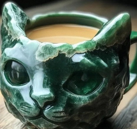 Geode Mug Crystal Cat Cup