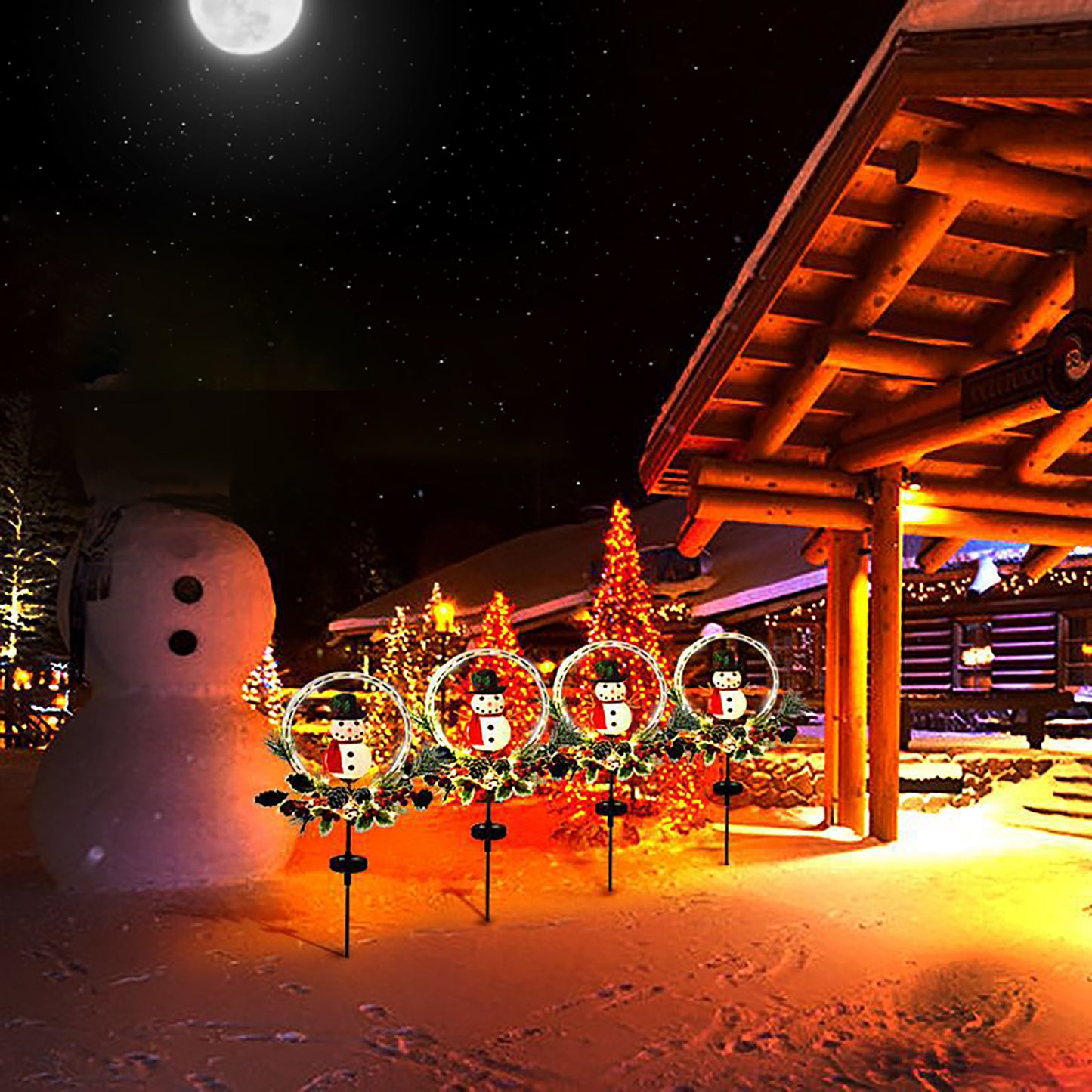 Hardware Christmas Tree Snowman Place Lights