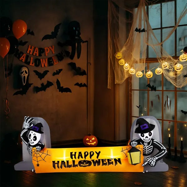 Skeleton Tombstone Banner