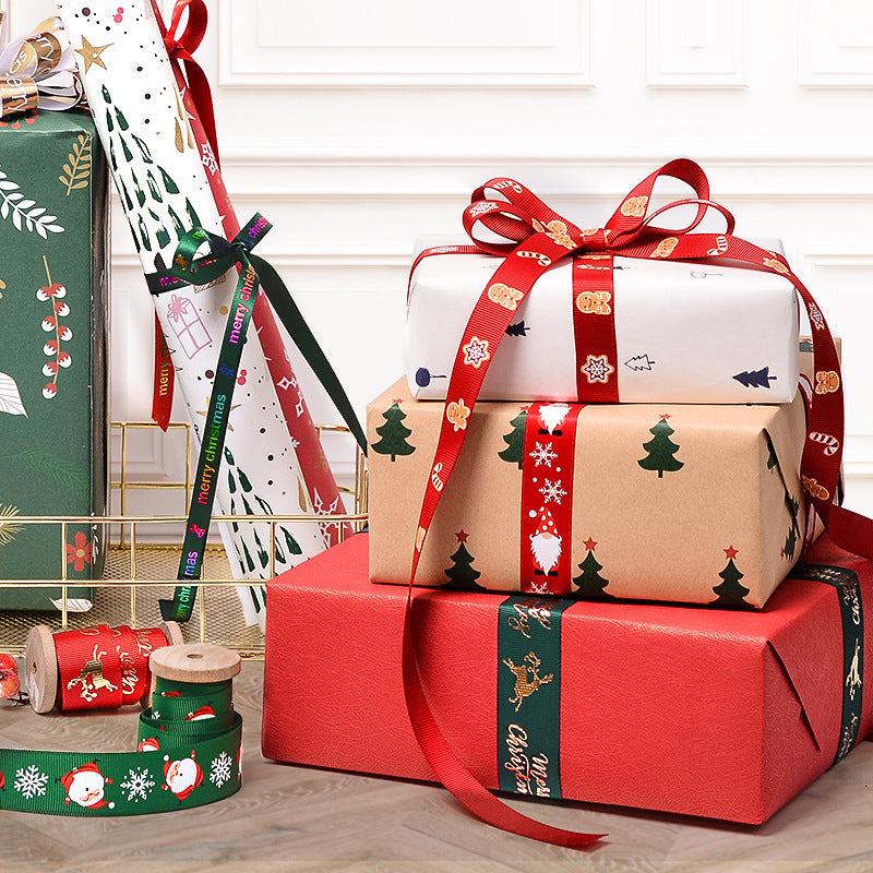 Polyester Christmas Scene Ribbon