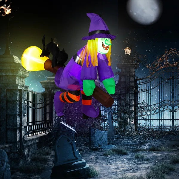 Witch Riding Broom