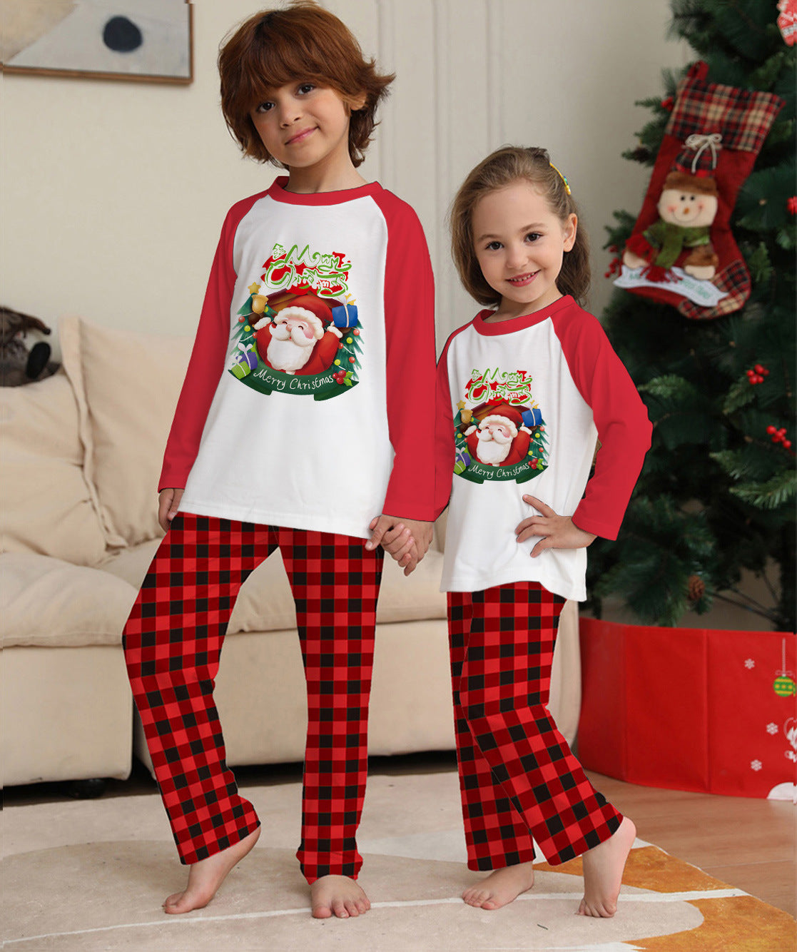 Plaid Pants Family Matching Pajamas