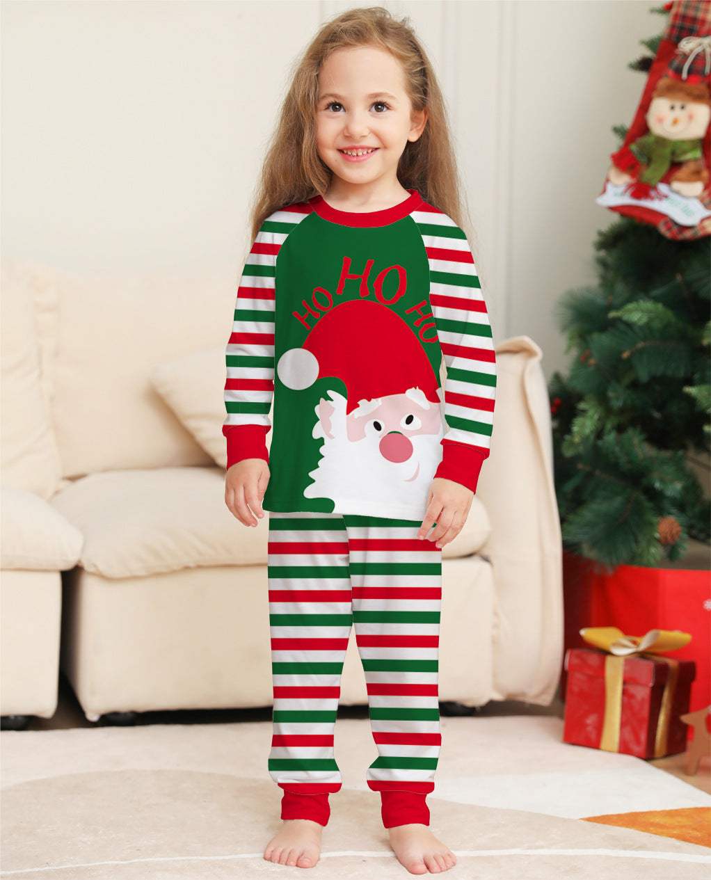 Red Stripe Xmas Holiday Sleepwear Jammies