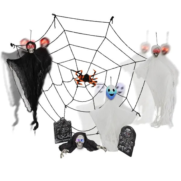 Hanging Ghosts/Cobwebs/Gravestone