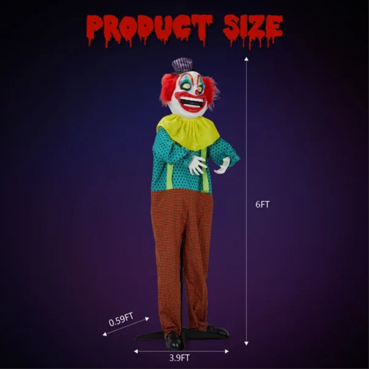 6ft Yellow Eyed Clown