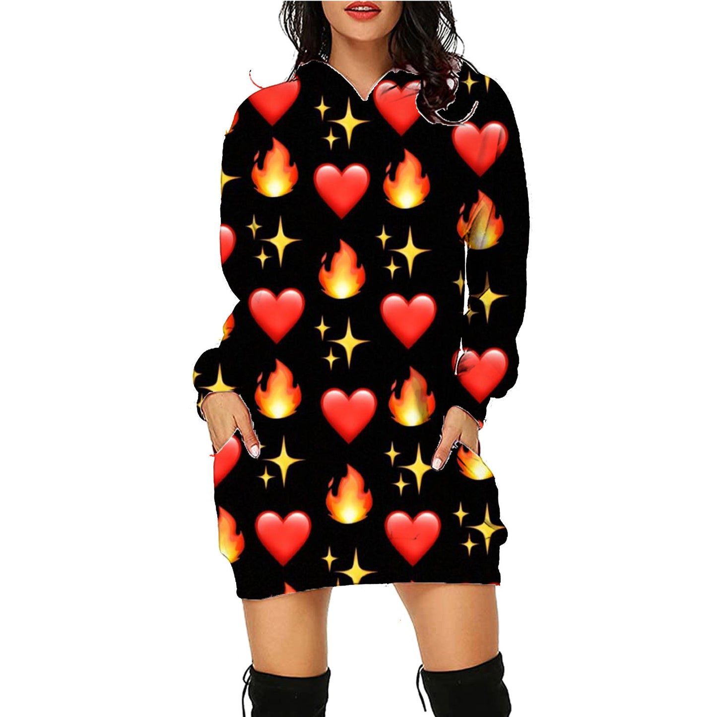 Long Hoodie With Pockets Sweater