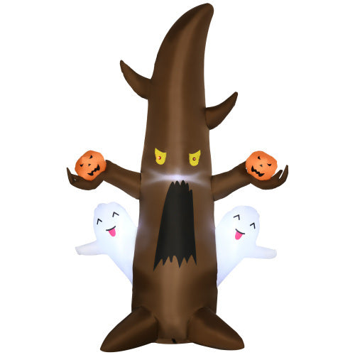 Ghost Tree With Pumpkins