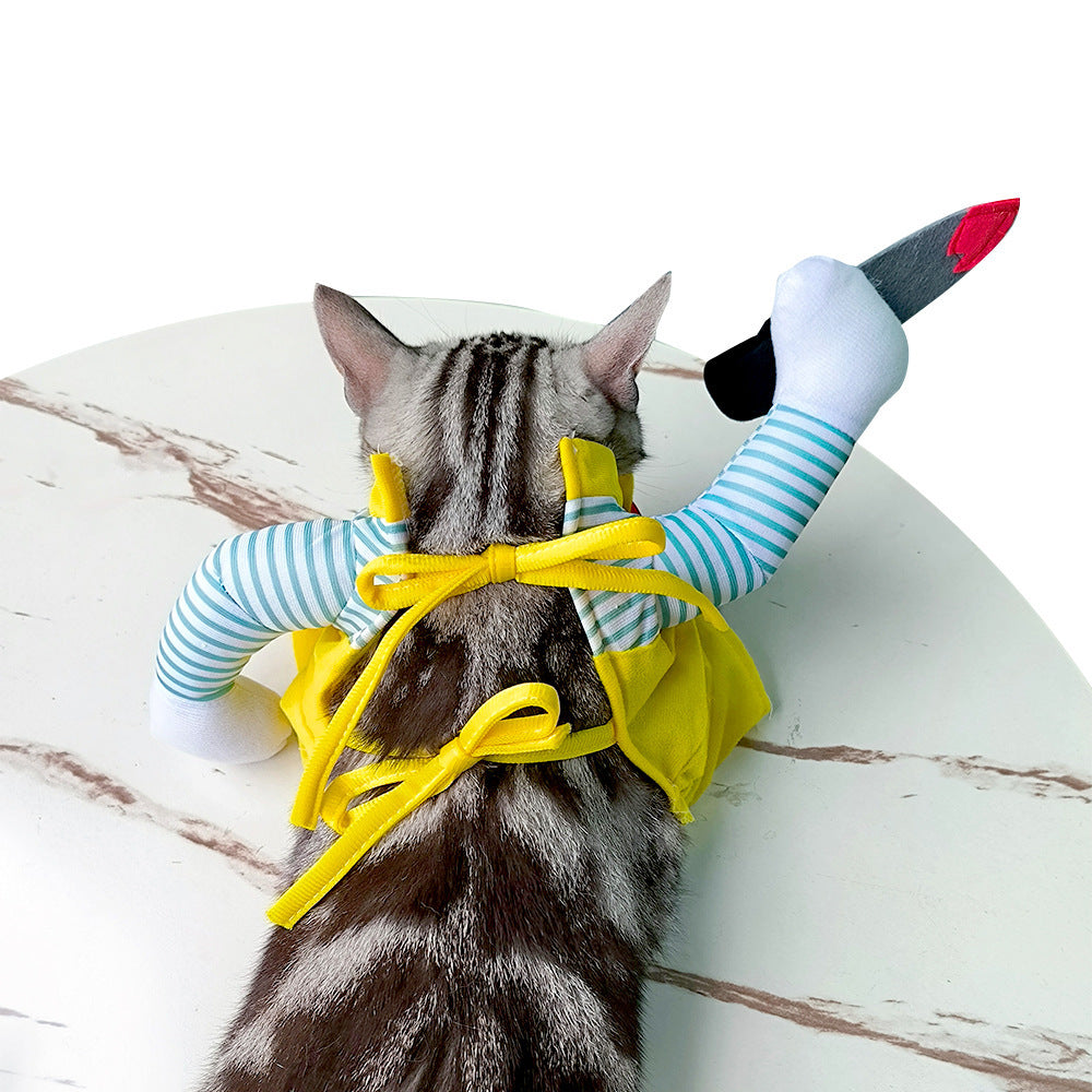 Cat Pet Costume Yellow Knife Assassin Cat Clothing