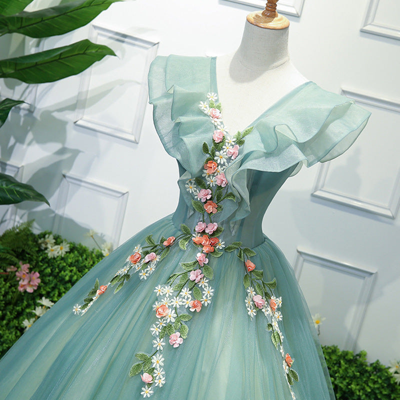 Spring flowers dress costume