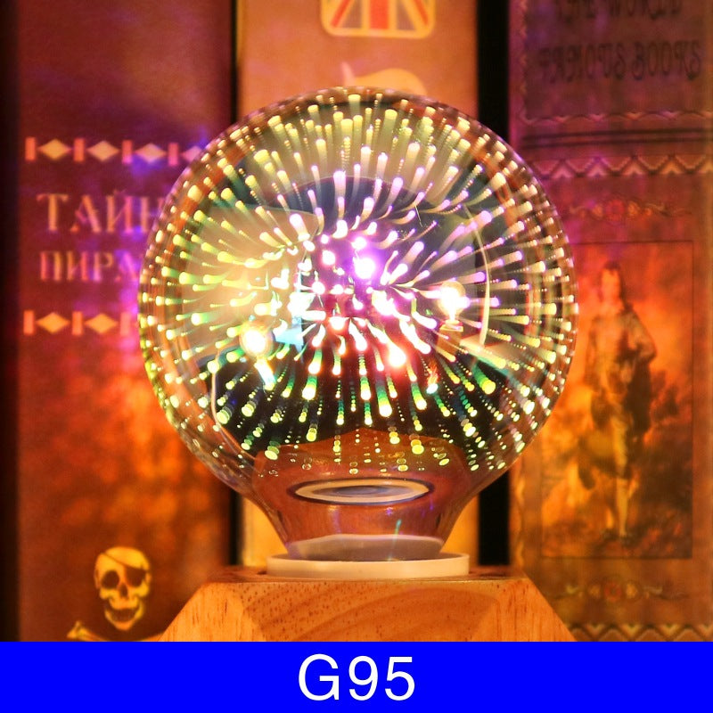 3D Fireworks Light Bulb