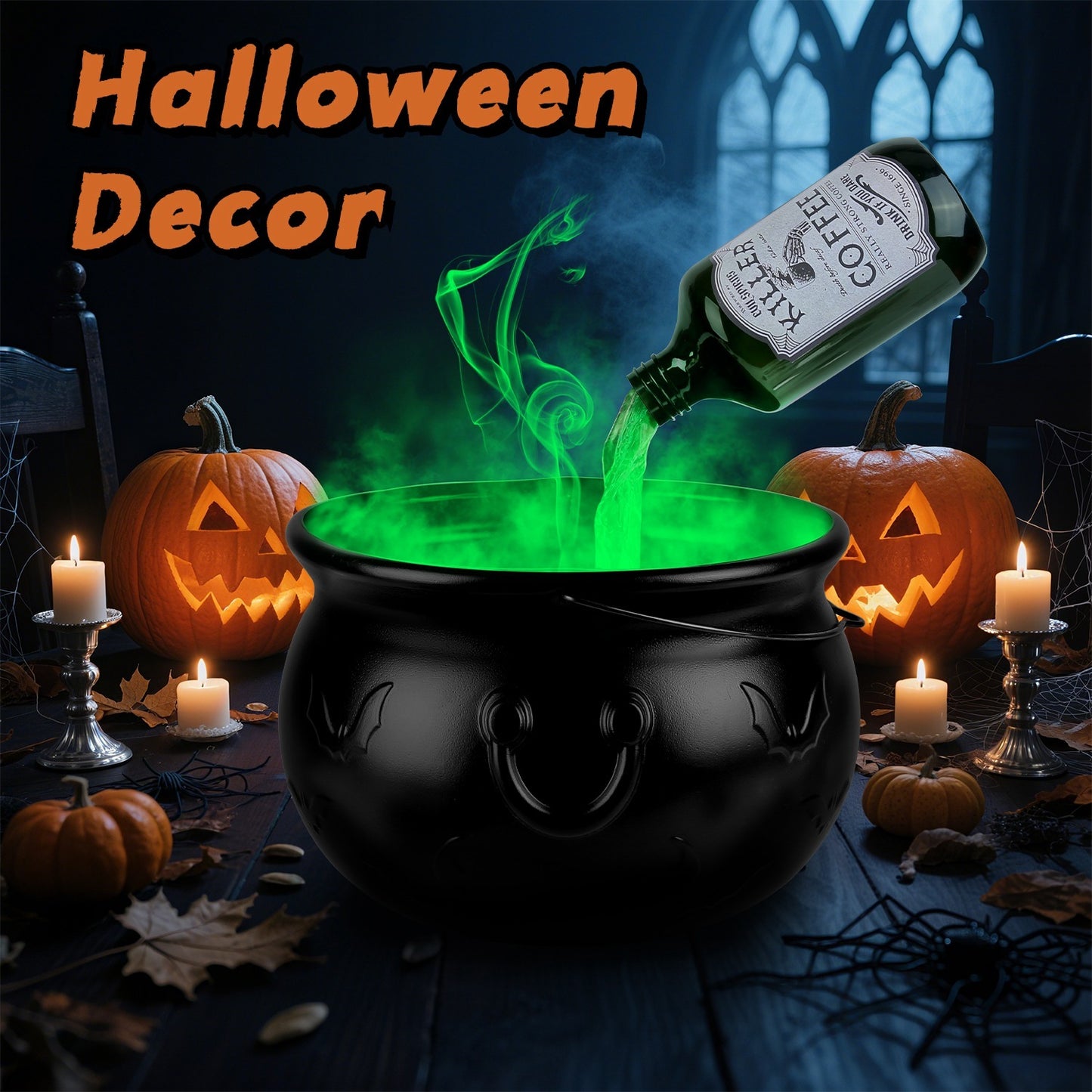 Floating Bottle & Witches Cauldron