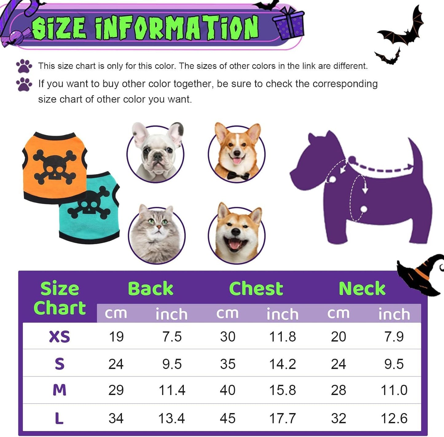 Dog Vest Skull Bones