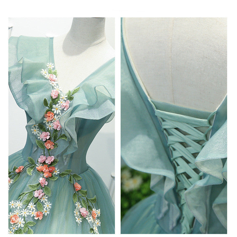Spring flowers dress costume