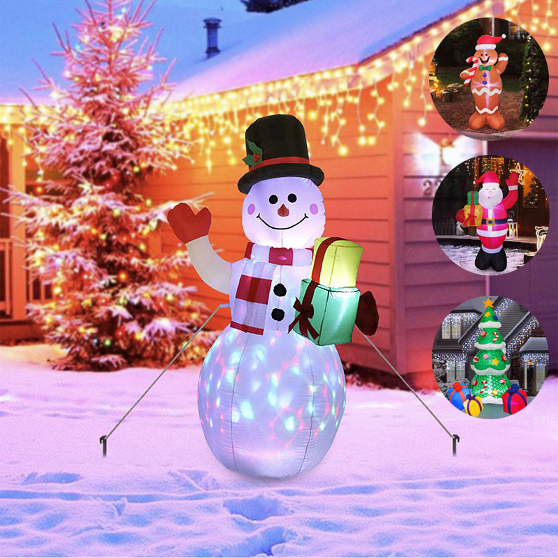 Glowing Santa Snowman Inflatable Doll