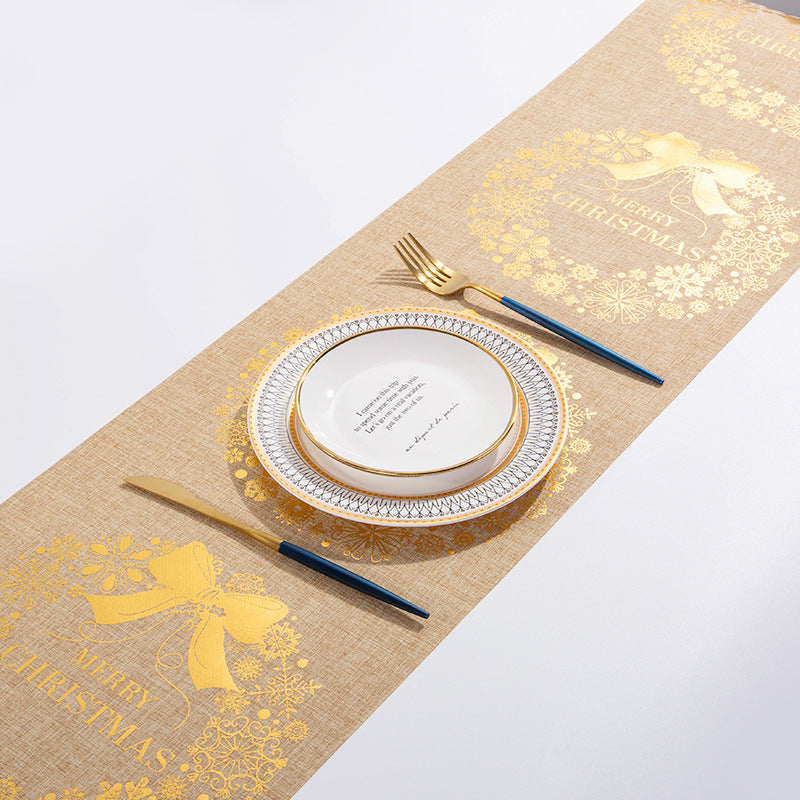 Elk Snowman Table Runner