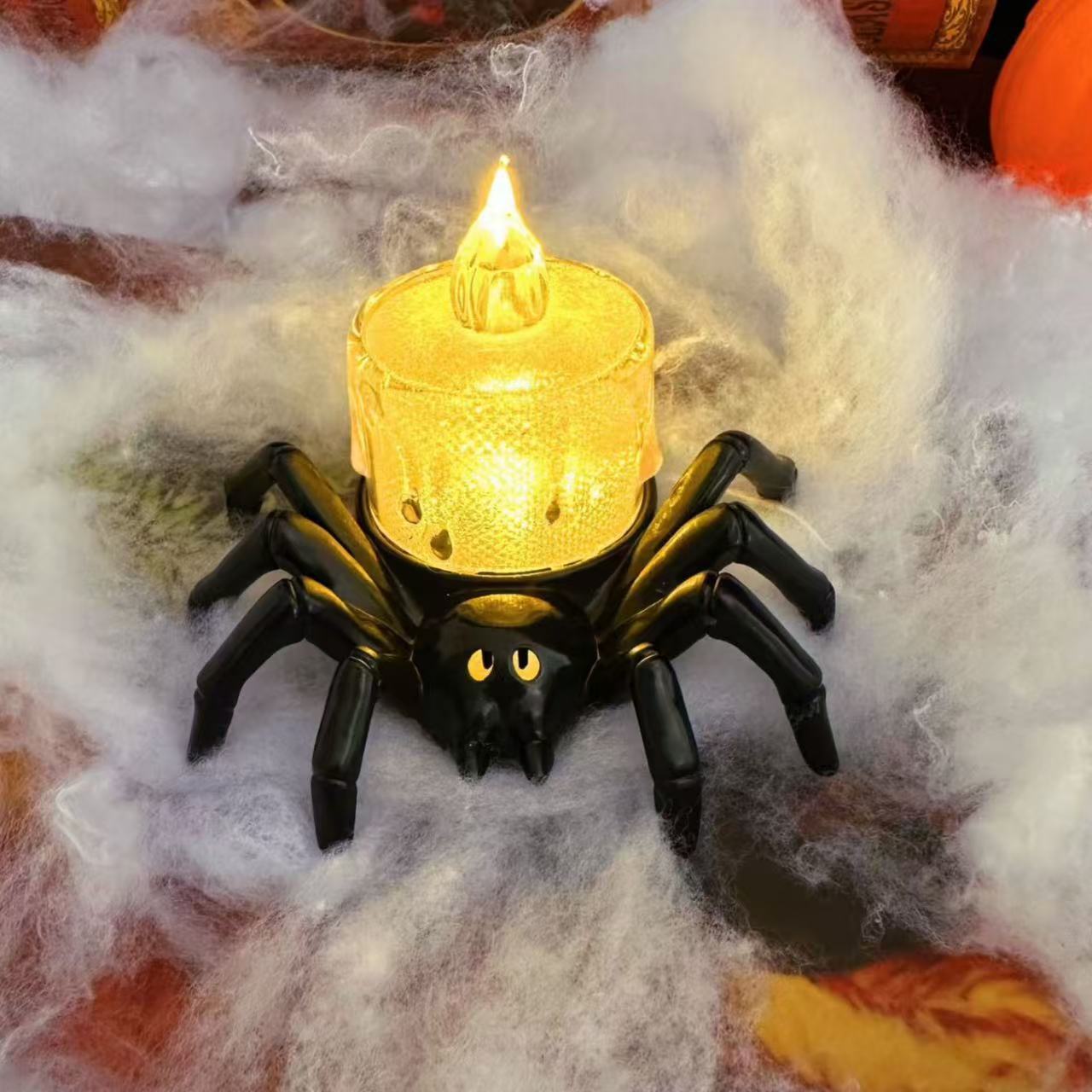 Pumpkin Spider Candle Light