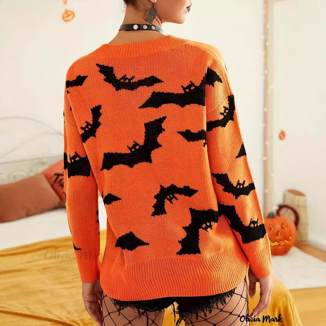 Halloween Brocade Sweater Knitted